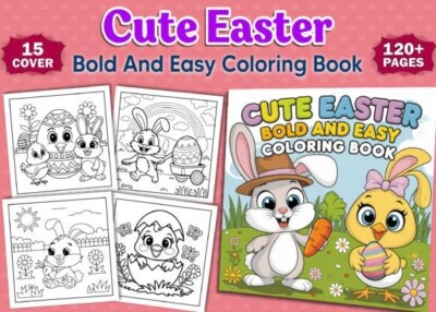 1.Cute EAster coloring book 5.	Spiral Bound Coloring Book