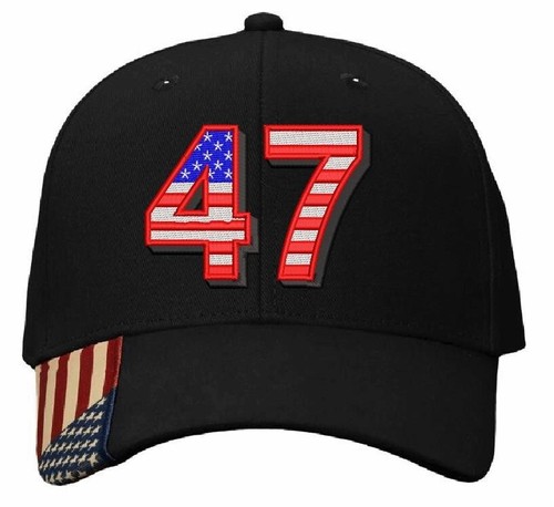 47th President Trump Hat Red, White & Blue American Flag Embroidery Trump Hat - 第 1/15 張圖片