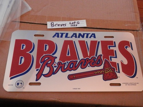 Atlanta Braves license plate vintage 1997 new Lot G 1990's - Picture 2 of 7
