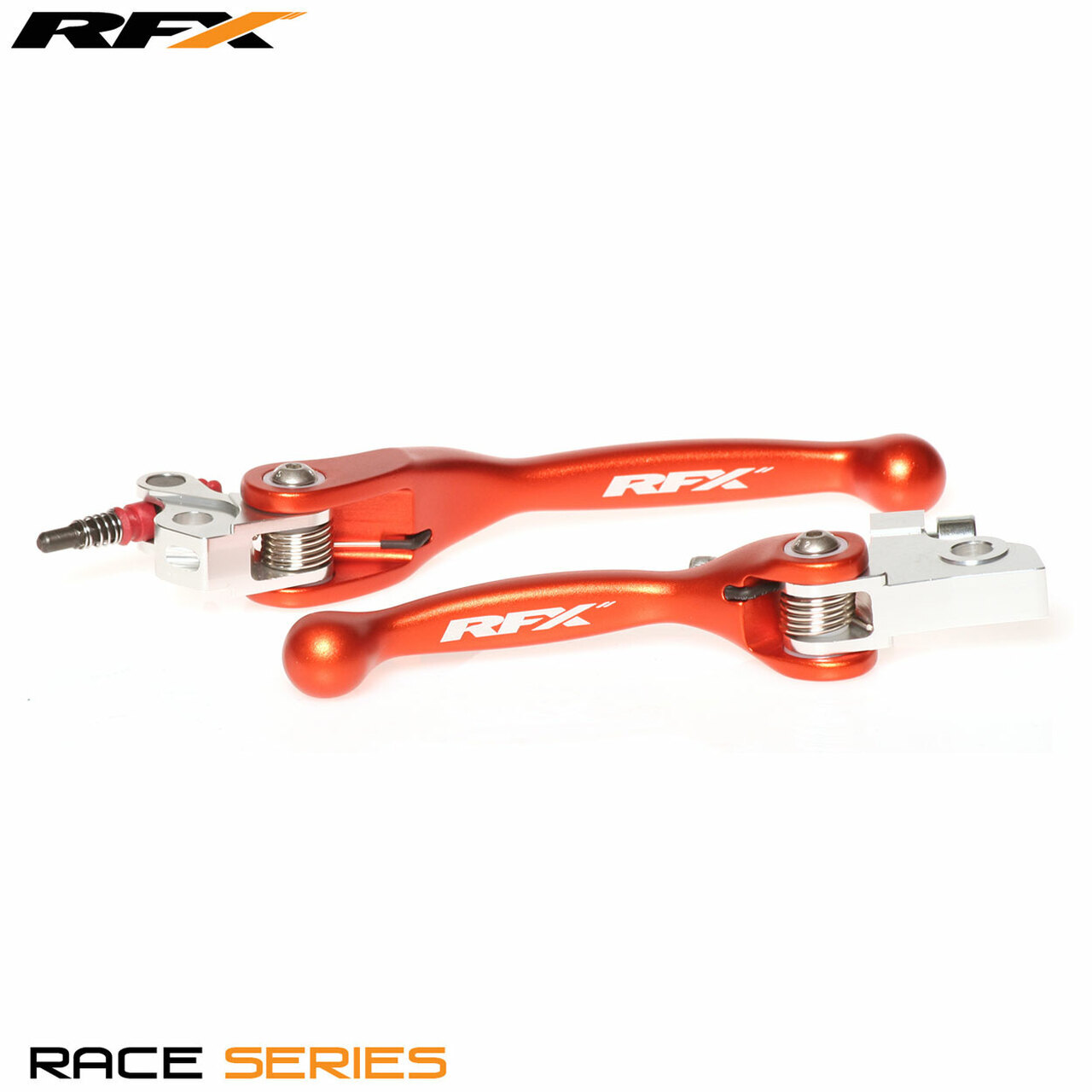 Leviers flexibles KTM SX85 orange anti-casse pour pilote de motocross