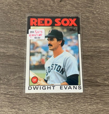 1986 Topps - Dwight Evans #60 Rare Handcut (Cardboard back)