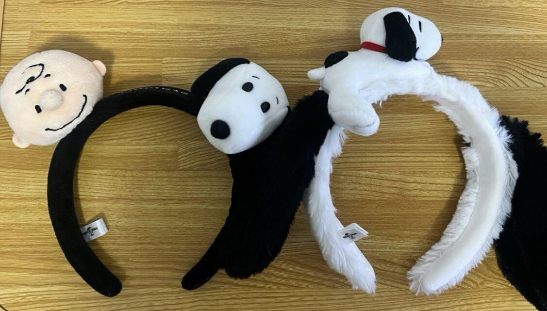 2 Set Universal Studios Japan Snoopy & Charlie Brown Headband