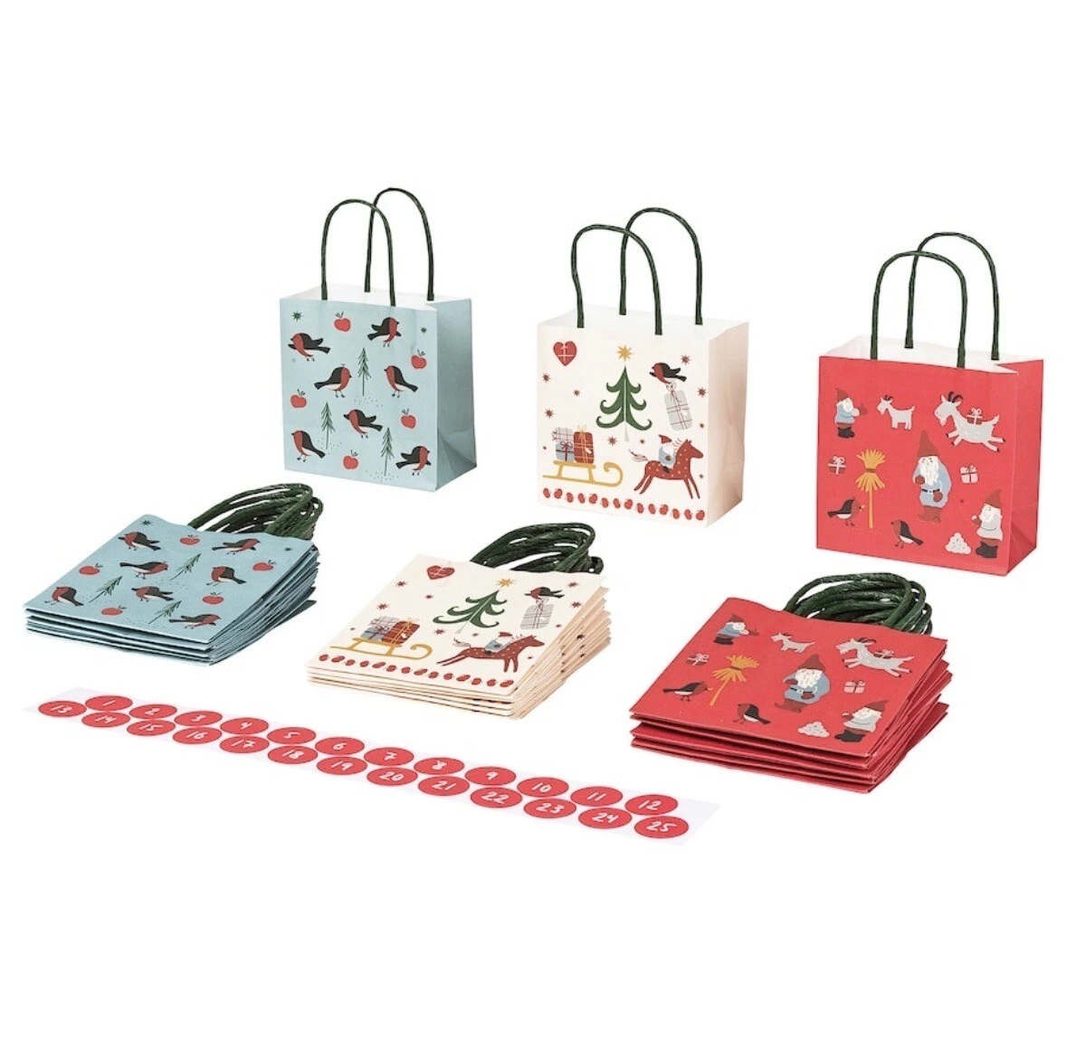 IKEA VINTERFINT Gift bag, Christmas pattern mixed colors, 4x4 | eBay