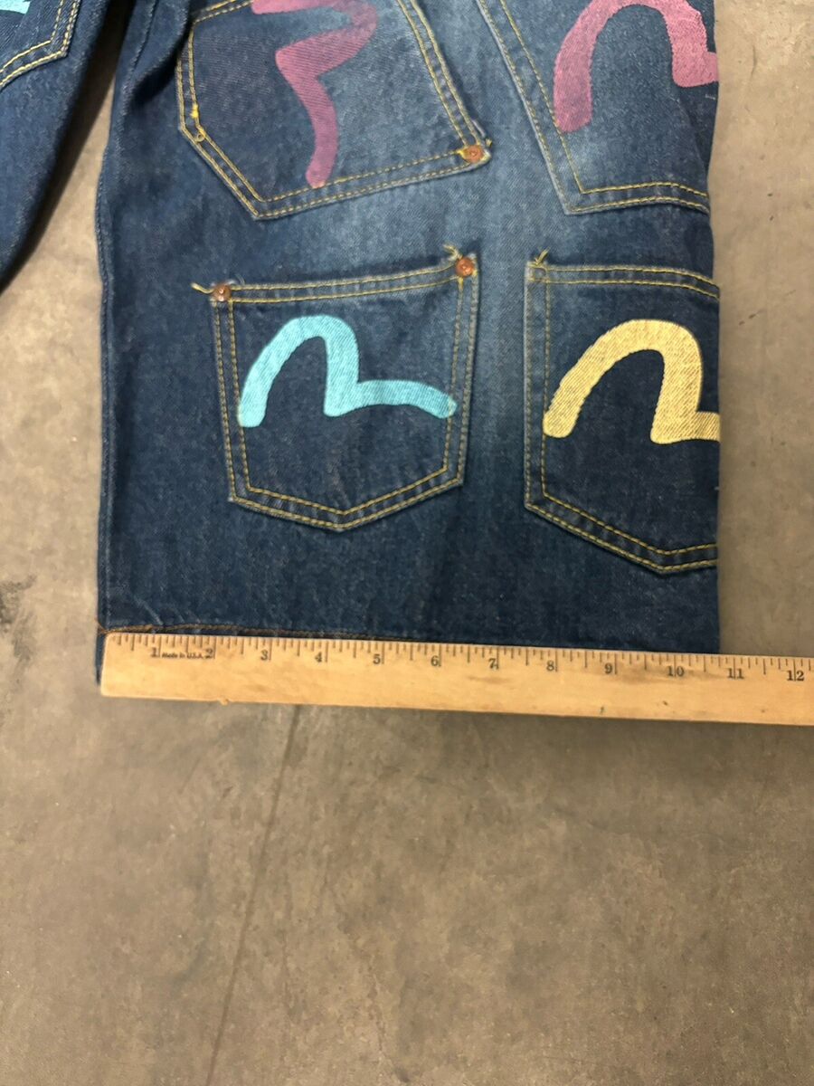 Vintage Evisu Jean Shorts Mens 32 Genes Multi Pocket Y2K Vintage Evisu Jean Shorts Mens 32 Genes Multi Pocket Y2K