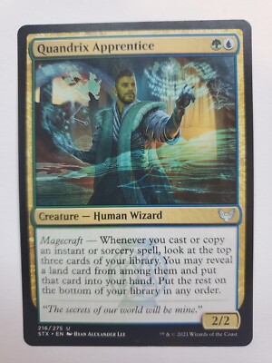MTG Magic The Gathering Card Quandrix Apprentice Creature Human Wizard 