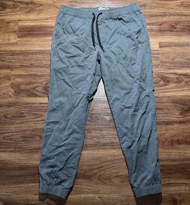 Beach Bros Joggers Gray Tapered Pants Drawstring Elastic Waist Casual Men's XL