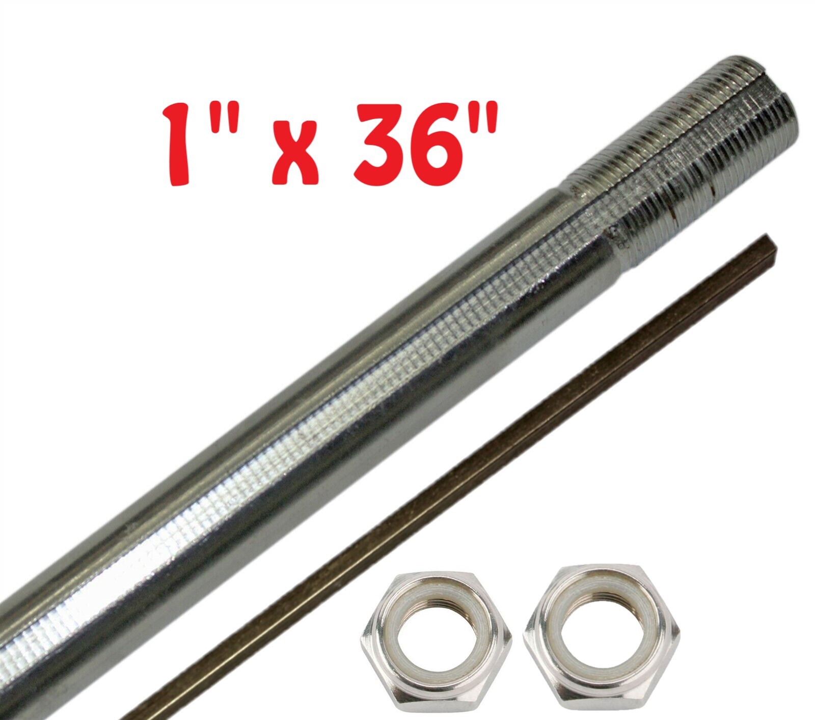 36" Live Axle 1" Dia. with 1/4" Keyway Go Kart, Drift Trike, Mini Bike Parts New eBay