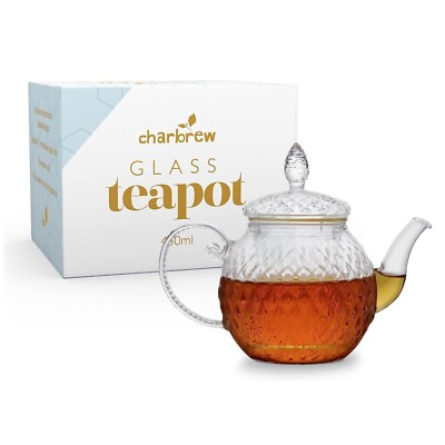 450 ml Glas Diamond Teekanne von Charbrew