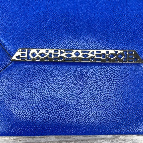 Cartera sin asas de cuero azul cobalto Stella & Dot Avalon - Imagen 2 de 7