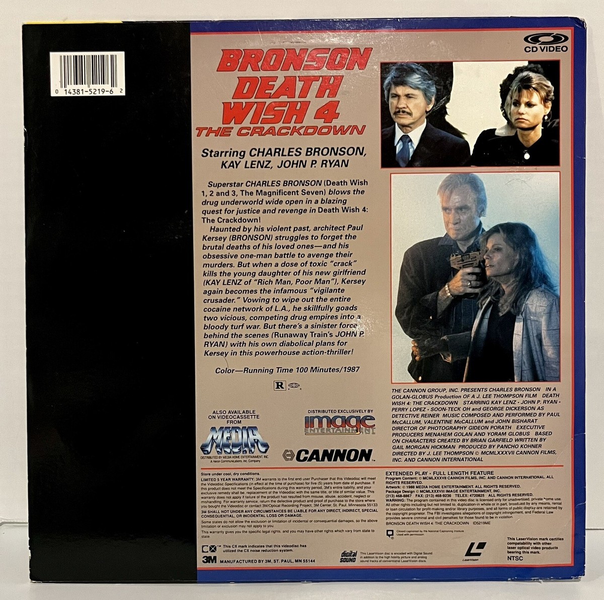 Bronson Death Wish 4 The Crackdown Laser Disc Image
