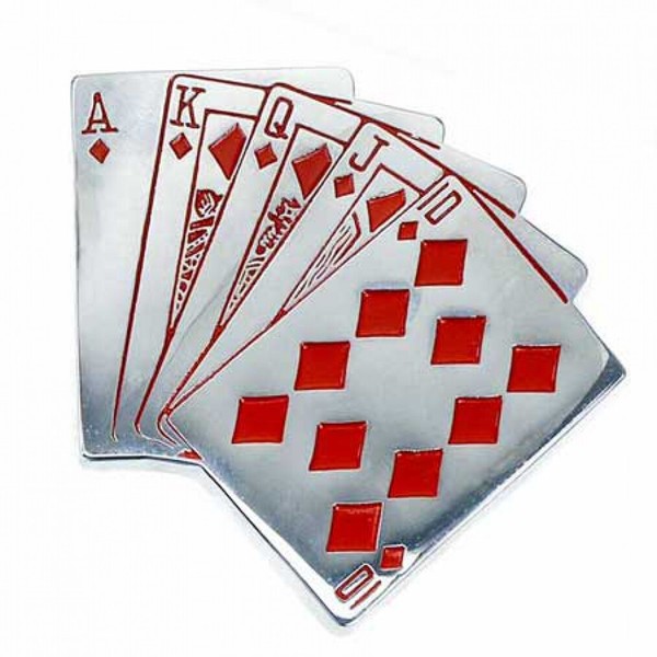Poker Buckle Royal Flush Aus Karo Karten GüRtelschnalle Top QualitäT-image