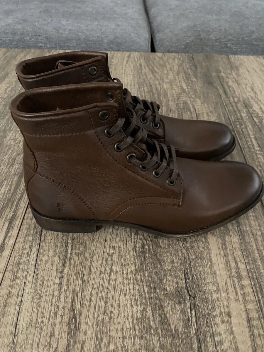 Frye tyler lace store up womens cognac