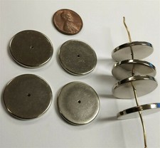 100 PIECES VINTAGE SILVER ACRYLIC SMOOTH FLAT DISC 22mm. BEADS T954