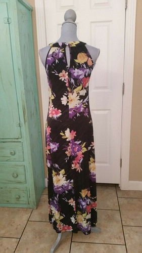 MLLE GABRIELLE, SLEEVELESS, STRETCHY, FLORAL MAXI DRESS, SIZE SMALL - Picture 6 of 7