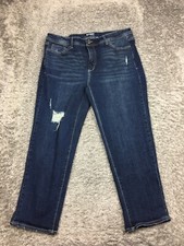 Terra  Sky Skinny Ankle Jeans Womens Size 16W Blue Denim Distressed