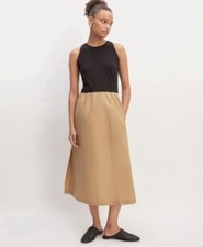 NWT Everlane The Supima High Neck Riviera Dress Women’s Size XS, Midi Timeless
