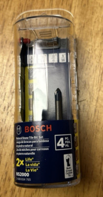 Bosch Natural Stone Tile 4 -Piece High-speed steel Masonry Drill Bit Set Rotary