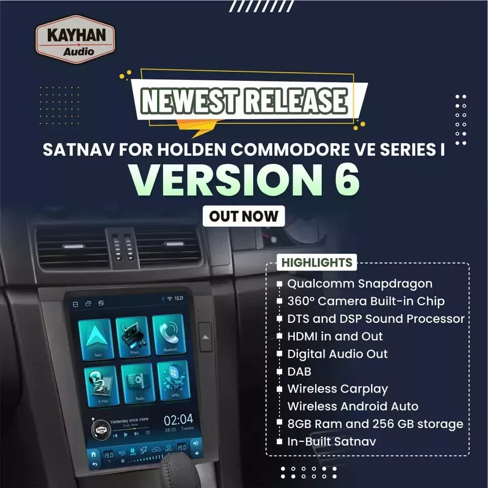 Car Stereo with SatNav +GPS — Holden Commodore VE Series 1 | Version 6 | 11 Inch