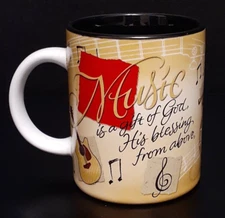 Vintage Abbey Press "Music Is A Gift From God" Coffee Mug