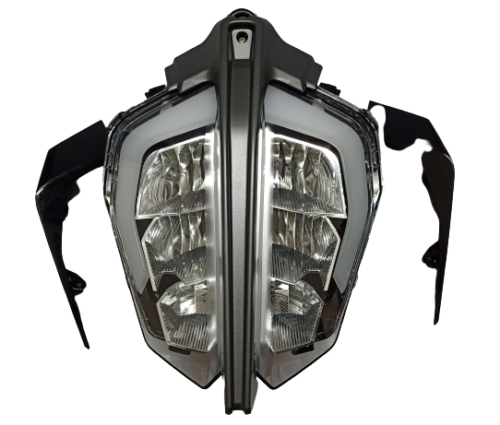 ADATTO PER FARO ANTERIORE KTM DUKE 390 CON MASCHERINA LATERALE SET NERO 2017-... - Imagen 5 de 9