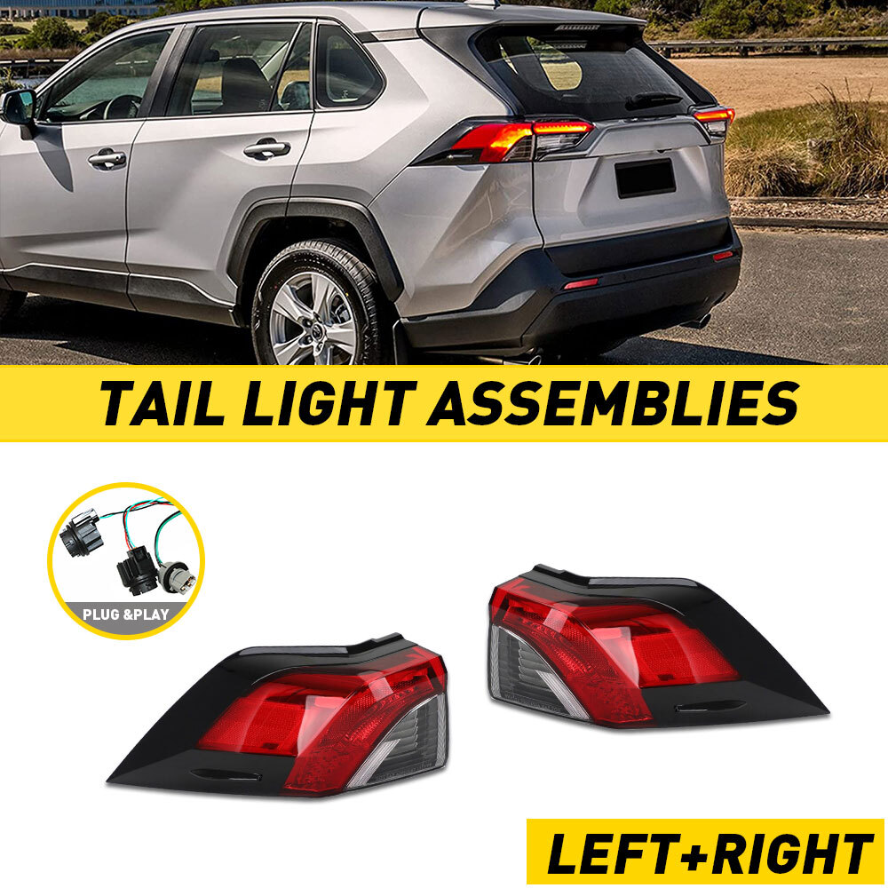 2x Tail Light Rear Passenger & Driver Lamp Outer Brake For Toyota RAV4 2019-2023