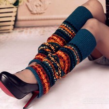 Bohemian Mid Cuf Legwarmers Winter Knit Leggings No Show