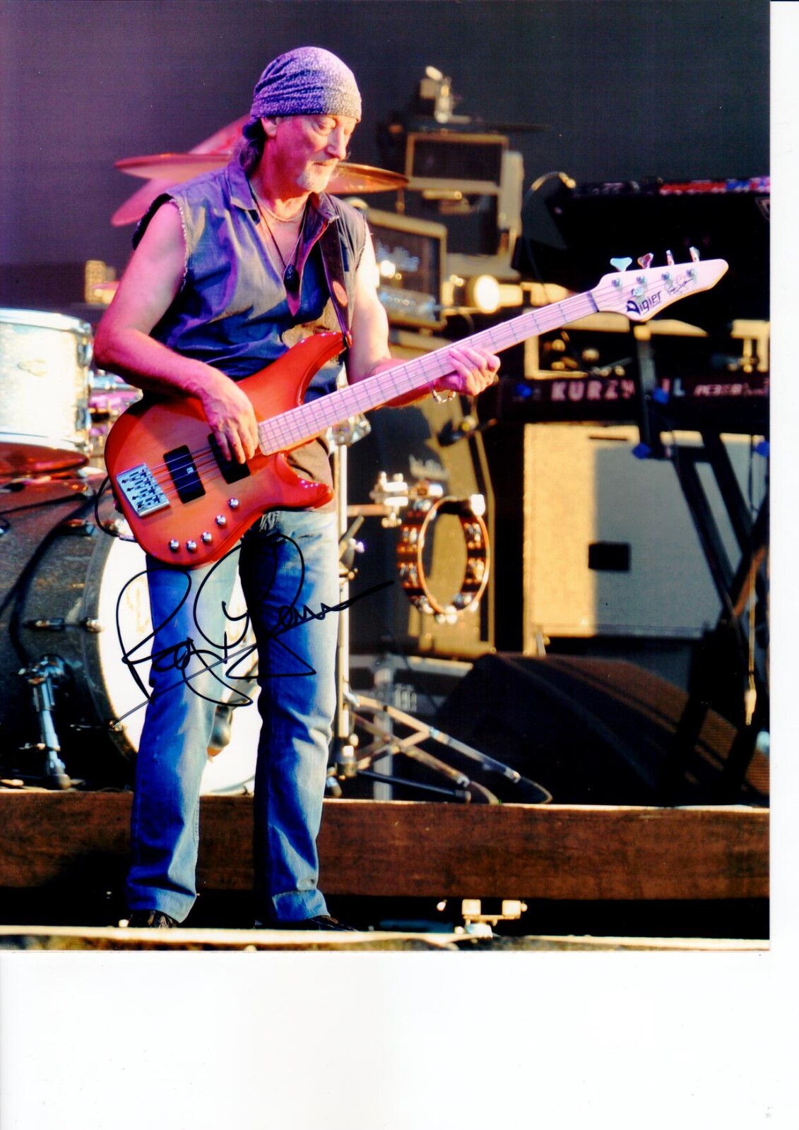 Roger Glover Signed 8x10 Autographed Photograph Music Rock Band Deep