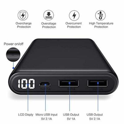 Portable Charger 24800mAh High Capacity Power Bank Enhanced External  Battery Pac | eBay