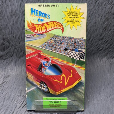 Heroes On Hot Wheels VHS 1991 Tape Driver Of Steel Red-Handed