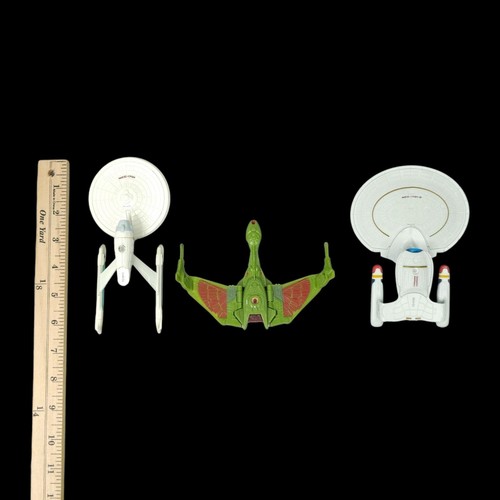 USS Enterprise Klingon Bird Of Prey NCC-1701-D NO STANDS Replica Toy Lot Of 3 - Picture 11 of 12