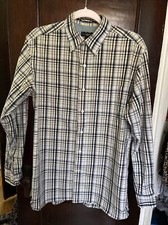 Mens Club Room Long Sleeve Plaid Shirt In Size Small