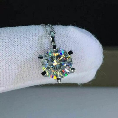 #ad #ad 5 Ct White Treated Diamond Pendant Color F Certified Black Friday Sale $341.10