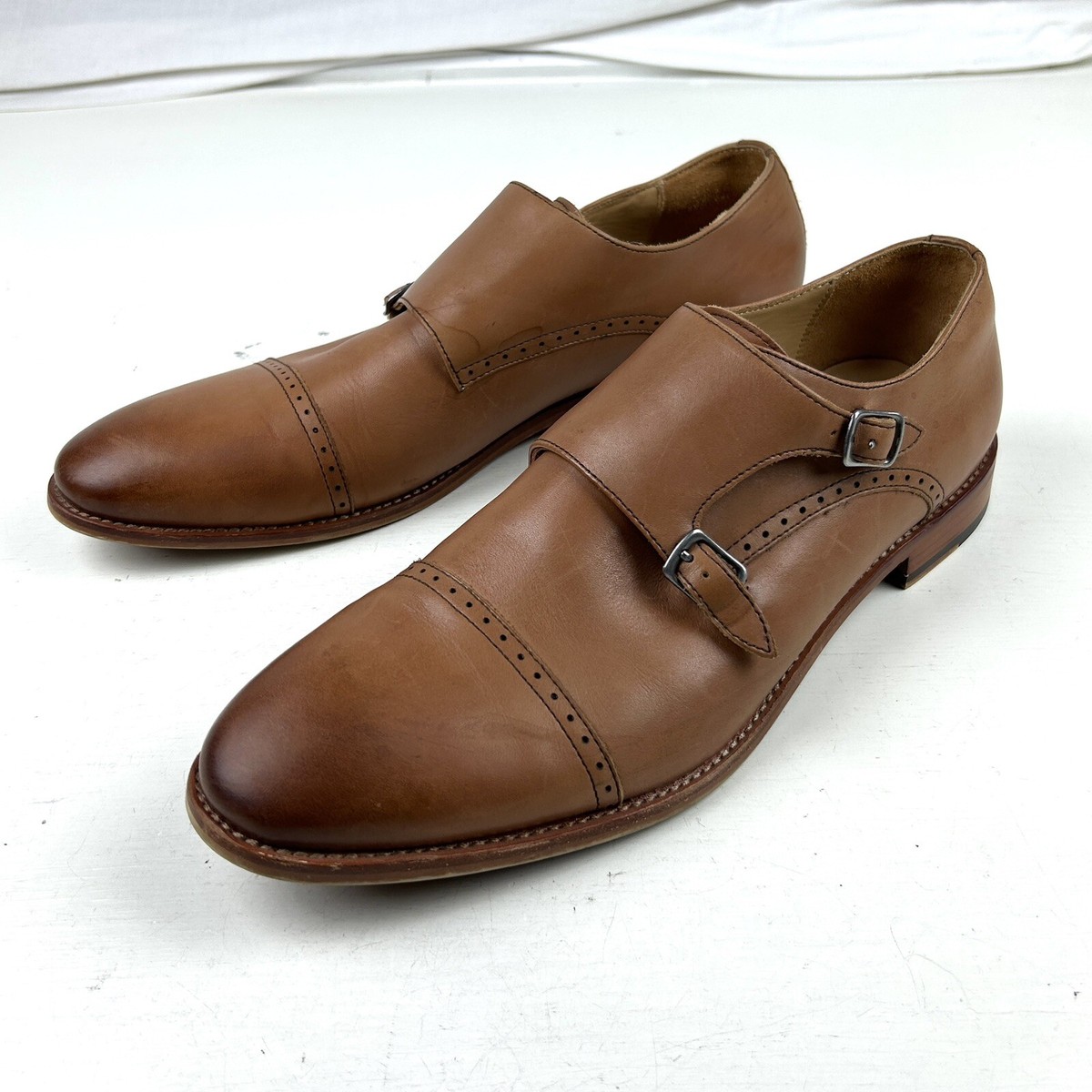 Warfield & Grand Monk Strap Shoes Mens Size 11.5 Brown 