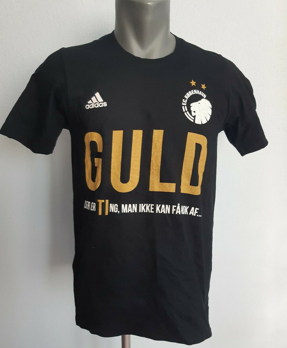 FC Copenhagen FAN Jersey Adidas Black Shirt GULD Size XS Football