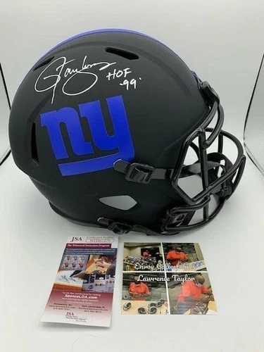 Lawrence Taylor Signed New York Giants Eclipse Full Size Helmet HOF '99 JSA PIC