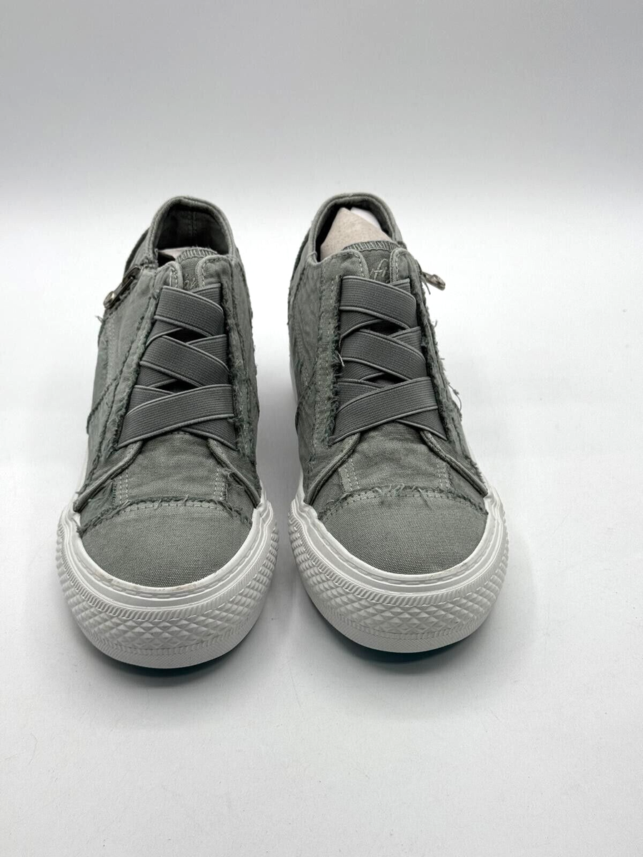 Blowfish Malibu Women Mamba Canvas Sneaker Sweet Gray Color Washed