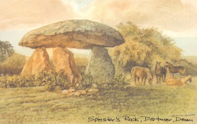 DAVID SKIPP AQUARELL POSTKARTEN SPINNER ROCK DEVON UNBENUTZT SEHR GUT NEUWERTIG