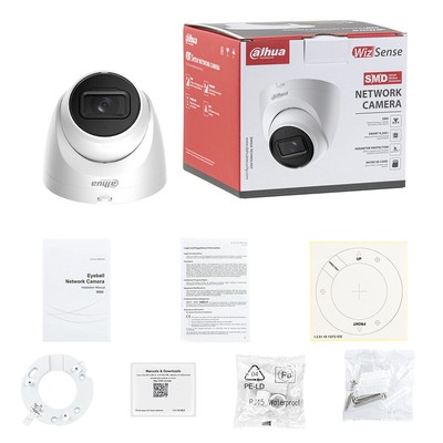 DAHUA CCTV System 4K 8CH Wizsense POE Camera IPC-HDW2441T-S NVR2108HS-8P-S3 Lot 