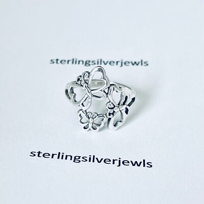 Bague Argent Papillon Filigrane - Modèle Butterfly Ring Silver T52 - Occasion