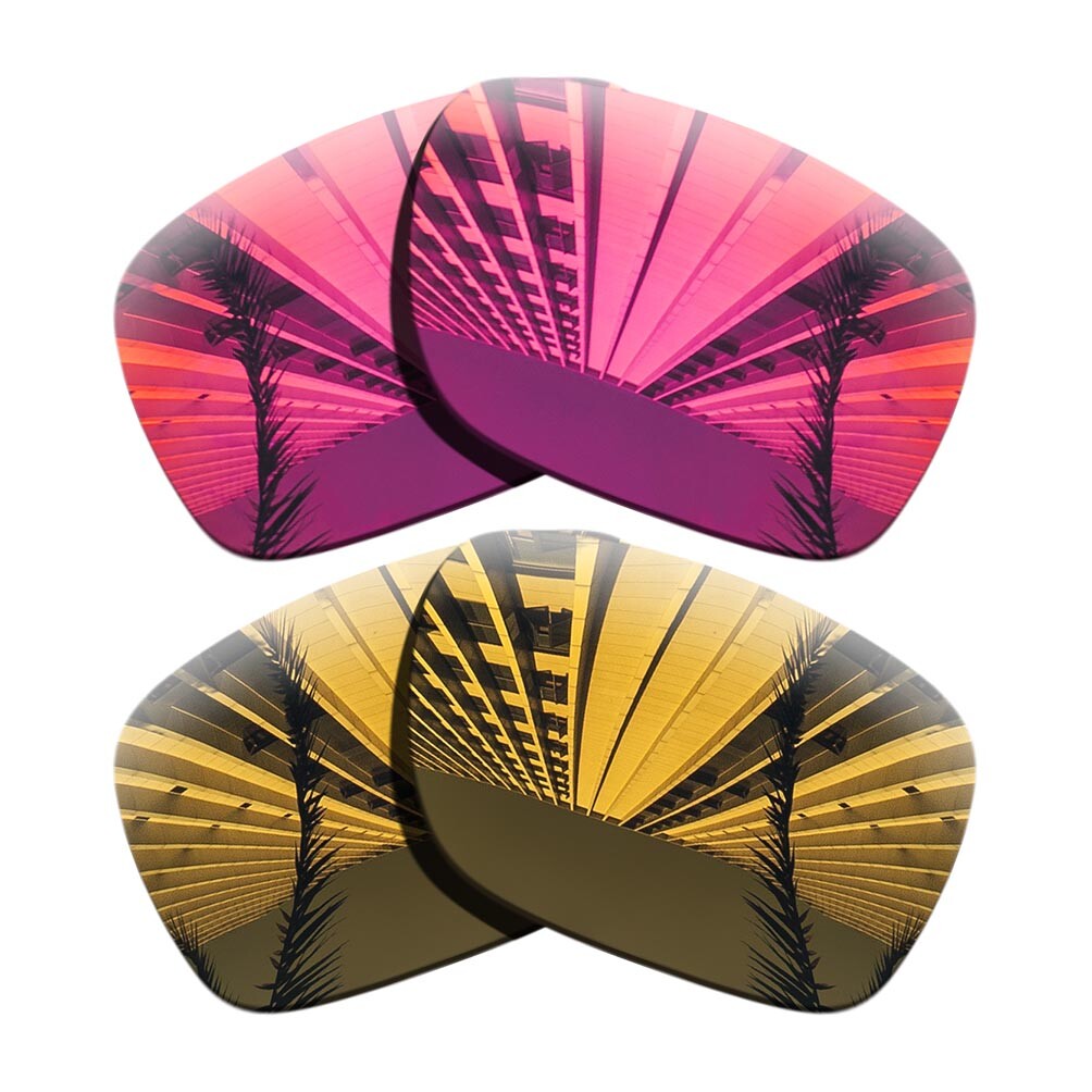 2Pairs Polarized Replacement Lenses ForVonzipper ElmoreFuchsia Red