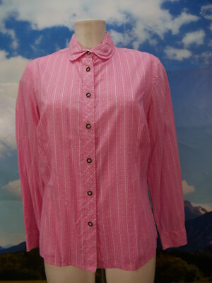 Gr.40 Trachtenbluse Hammerschmid rosa Baumwolle schöne feine Bluse