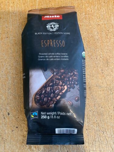 Miele ESPRESSO BLACK EDITION Coffee Beans 8 OZ pkg Expiration date 2/16/2024 - Afbeelding 1 van 3