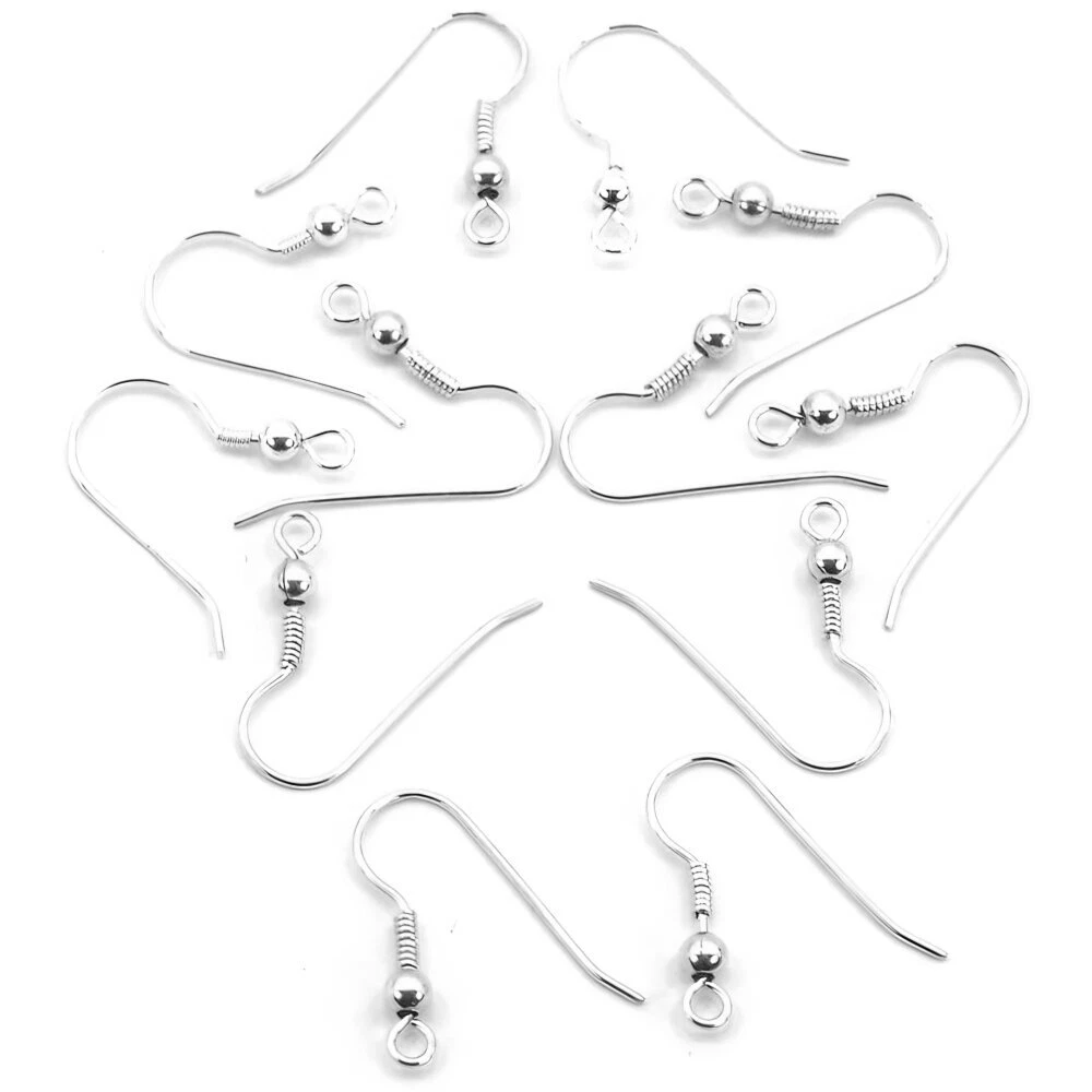 12 Sterling Silver Shepherd Hook Earrings Jewelry Making 22 Gauge 20mm