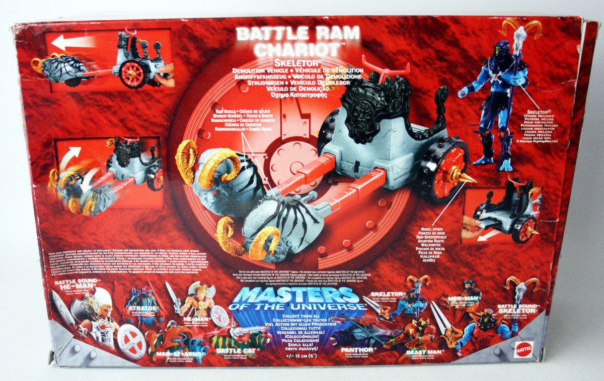 MASTERS OF THE UNIVERSE BATTLE RAM CHARIOT SKELETOR FIGURE MOTU