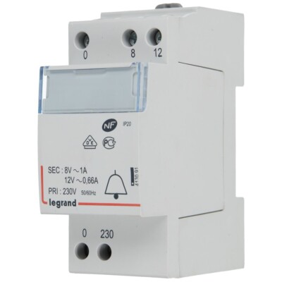 Legrand Trafo 12/8V 1/0,66 A für Läutewerk und Summer