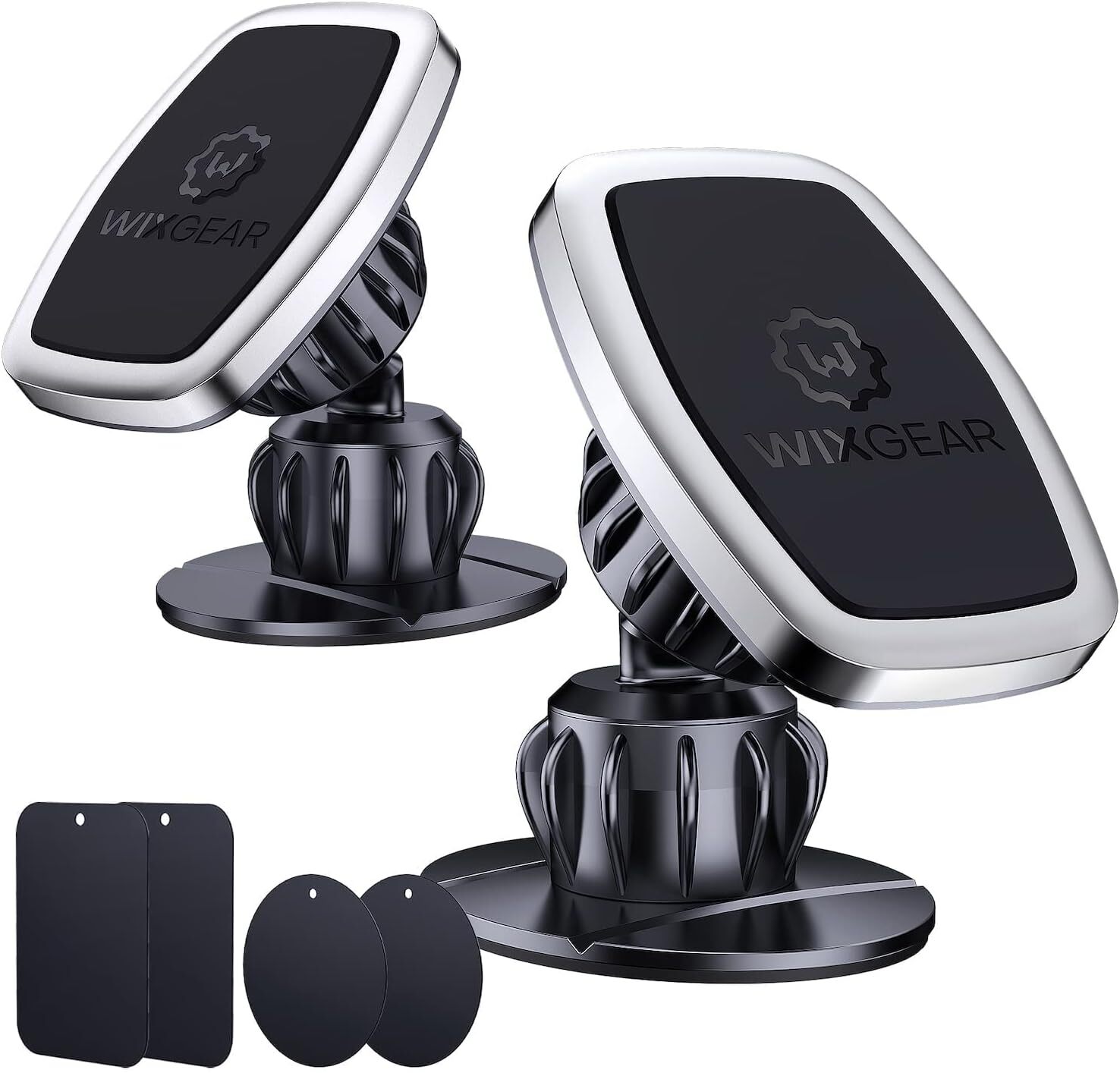 Universal Stick On Swivel Mount 2 Pack Dashboard Magnetic Phone Holder for Car