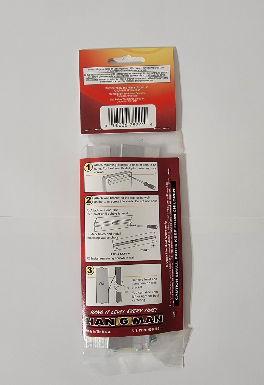 Hangman Picture Hanging Bar System 6" Holds up to 75lbs Level Heavy Duty eBay