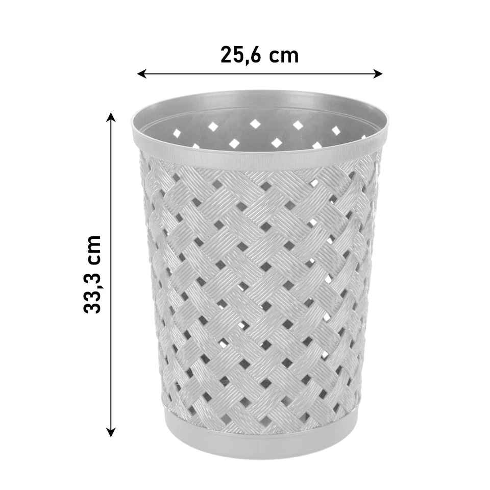 Cestino Plastica Gettacarta Arianna da Ufficio Camera Studio Carta 25,6x32,3 cm - Immagine 4 di 4