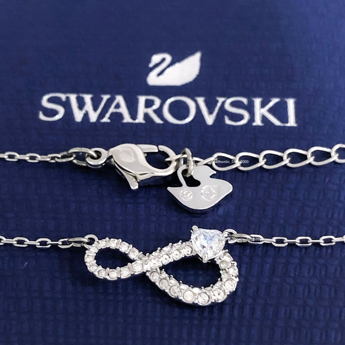 New Authentic SWAROVSKI Rhodium Infinity Heart Crystal New Authentic SWAROVSKI Rhodium Infinity Heart Crystal