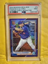 2024 Bowman Mega Box Francisco Alvarez Chrome Purple Refractor #75 PSA 9 071/250